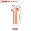 sourcing map 30 Pcs 13/64" x 35/64" Round Head Copper