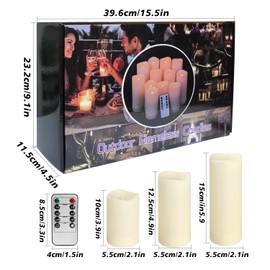 CAKETYCG 24-Pack LED Flameless Candles with Remote Control - Perfect for Home, Parties, and Special Occasions - Create a Magical Ambiance Effortlessly(Three Sizes).