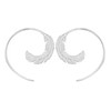 Boma Jewelry Sterling Silver Feather Matte Finish Pull Through Hoop