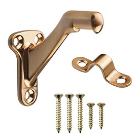 Triumph Hardware ,3 Pack,3" Heavy Duty handrail Bracket Champagne Bronze,Stair Railing Bracket DIY Easy Installation Hardware