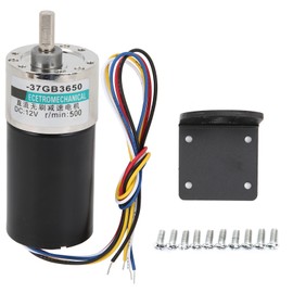 DC Brushless Motor Speed Reducer with Bracket CW CCW 12V for HighAccuracy Measuring Instrument(500rpm/min )