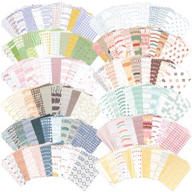 600 Sheets Vintage Scrapbook Paper Supplies, Aesthetic Stationery Decorative Paper for DIY Scrapbooking Journal Photo Album Crafts Planner Bullet, 3.35 x 2.17 Inches