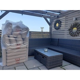 Just Accessories PLASTIC STORAGE COVER BAG, DUST PROTECTION REMOVALS DIY, GARDEN FURNITURE CUSHION STORAGE BAG (XXXXL)