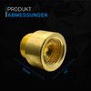kör4u Tap Extension Brass 1/2 Inch x 15 mm Thread