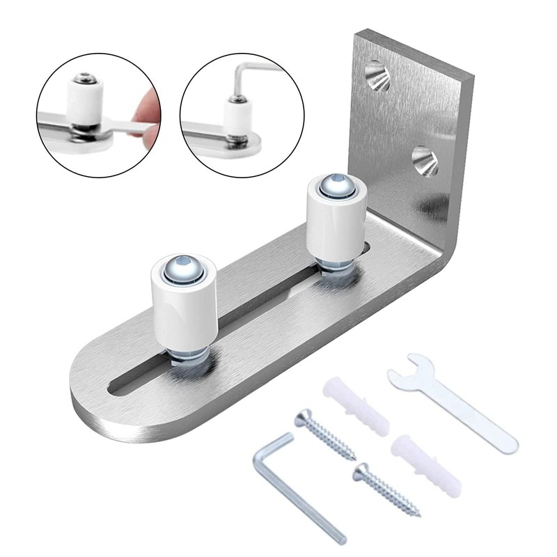 CCJH Barn Door Floor Guide Stainless Steel Adjustable Sliding Door