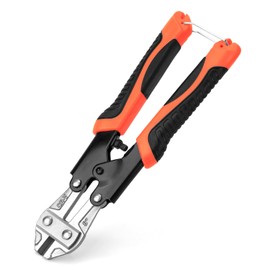 QWORK® Bolt Cutter 220mm Cr-V Small Bolt Cutter with Non-Slip Handle for Cable Chain Spring