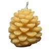 Brookingham One 100% Beeswax Pinecone Candle, 3 inches x 3