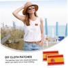 IWOWHERO 2pcs Embroidered Flag Badge National Flag Applique Dense Polyester