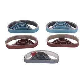 Sanding Belt, Fine Flat Seam Multifunction Sanding Belt Set 80 120 240 400 800 1000 Grit Soft Material (1/2" 12")