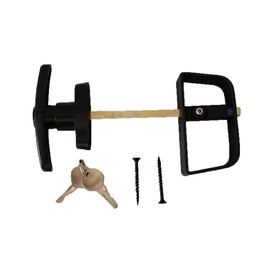 Shed T-Handle Lock Set 6-1/2" Black shed Door