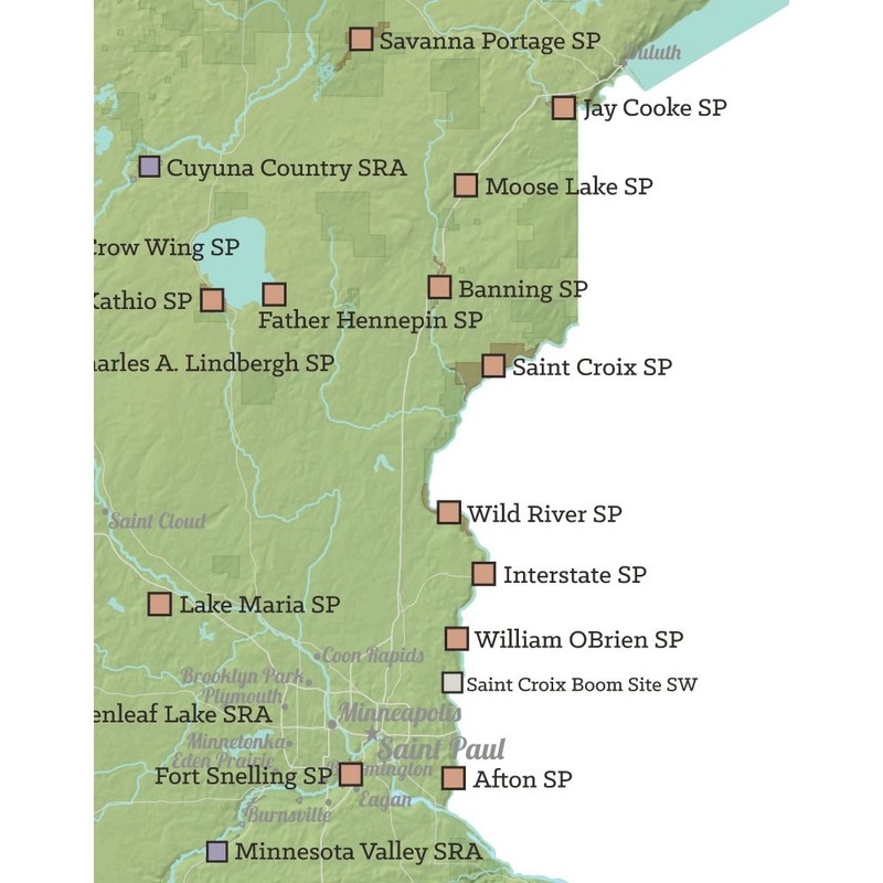 Best Maps Ever Minnesota State Parks Checklist Map 11x14 Print