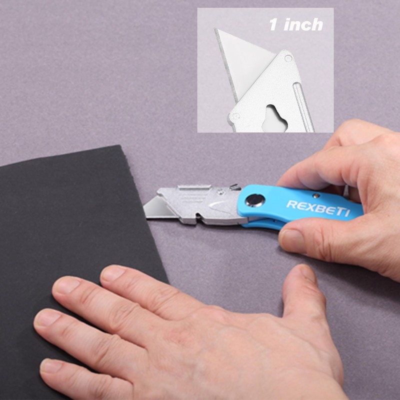 REXBETI Folding Pocket Utility Knife Quick-change SK5 Box Cutter for