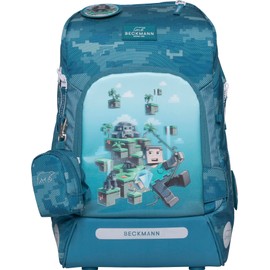 Beckmann ACTIVE AIR FLEX Ergonomic School Backpack for Kids –Lightweight, Adjustable, Expandable – Healthy Posture, Durable – Ages 6-8, Elementary 1st & 2nd grade. 20-25 lt. JUNGLE GAME, GREEN