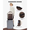 LOVEVOOK Women's Hand Luggage Backpack Large 40L, Dark Coffee Apricot