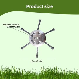 4PCS Universal Steel Wire Trimmer Head 6 Inch Wire Trimming Head Steel Wire Grass Trimmer Head for Weedeater (Silver-Electric 6-Blade Head)