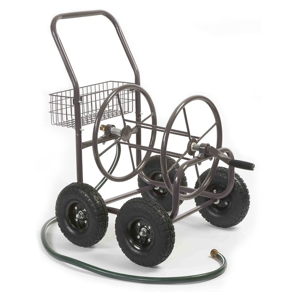 Liberty Garden Residential Grade 4 Wheel 871-M1-1 Garden Hose Reel Cart, Bronze