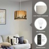 BAISTSAELER Plug in Pendant Light Horizontal Wild Deer Forest Sunset
