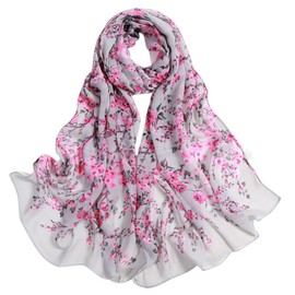 FAIRYGATE Schals & Tücher für Damen Seidenschal Damen Warm Weich Seidentuch Herbst Winter Retro Gedruckt Warm Lange Halstücher Sonnenschut Stola Ganzjährig A4408