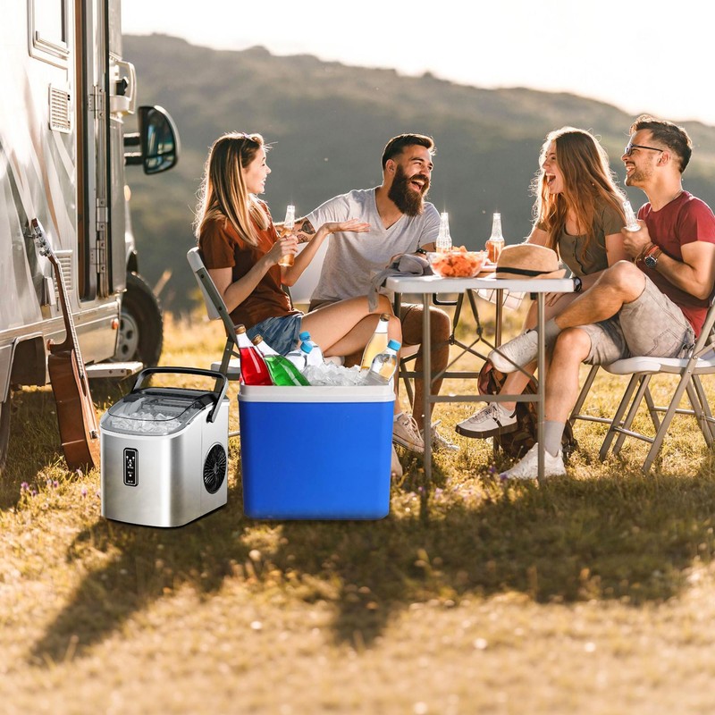 EUHOMY Ice Maker Countertop, 9 Cubes Ready in 6 Mins,