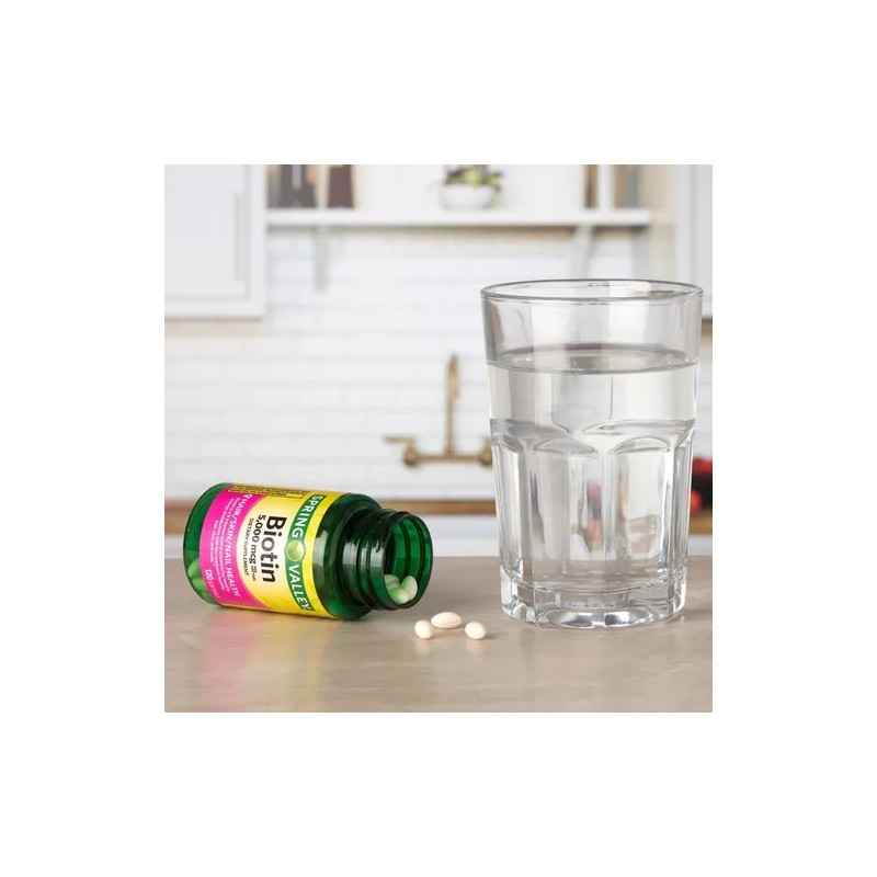 Biotina 5000 Mcg Rápida Absorción Cabello Uñas 120 Cap Sin