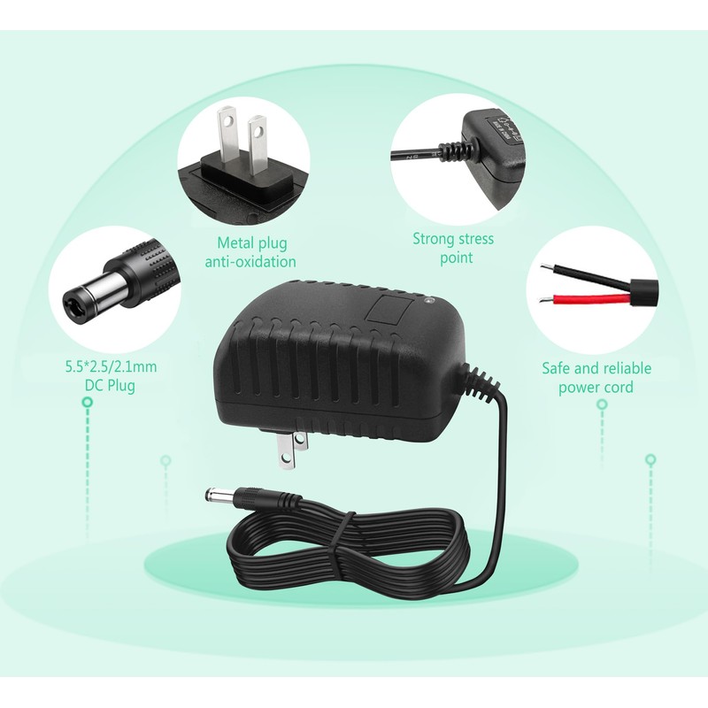 DC 24V 500mA Power Adapter Wall 24 Volt 0.5Amp Power