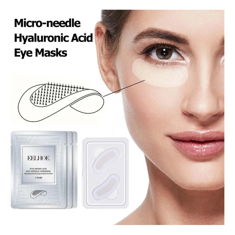 🔥 Parche de ácido hialurónico para ojos con microagujas antiar