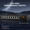 BLIYEE 8-Port 2.5GB Ethernet Switch, Unmanaged 2.5G Gaming Network Switch