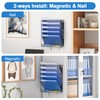 OUTWOLF Magnetic File Holder, 6-Tier Magnetic Wall Hanging File Organizer,