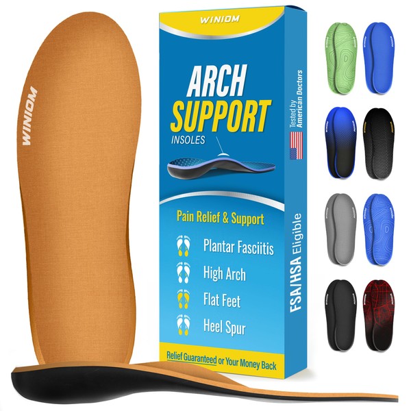 Orthotic Insoles for Plantar Fasciitis - Arch Support, Shock Absorption,