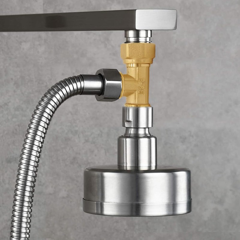 Uenede Solid Brass G1/2" 3 Way Diverter Hose Fitting Tee,