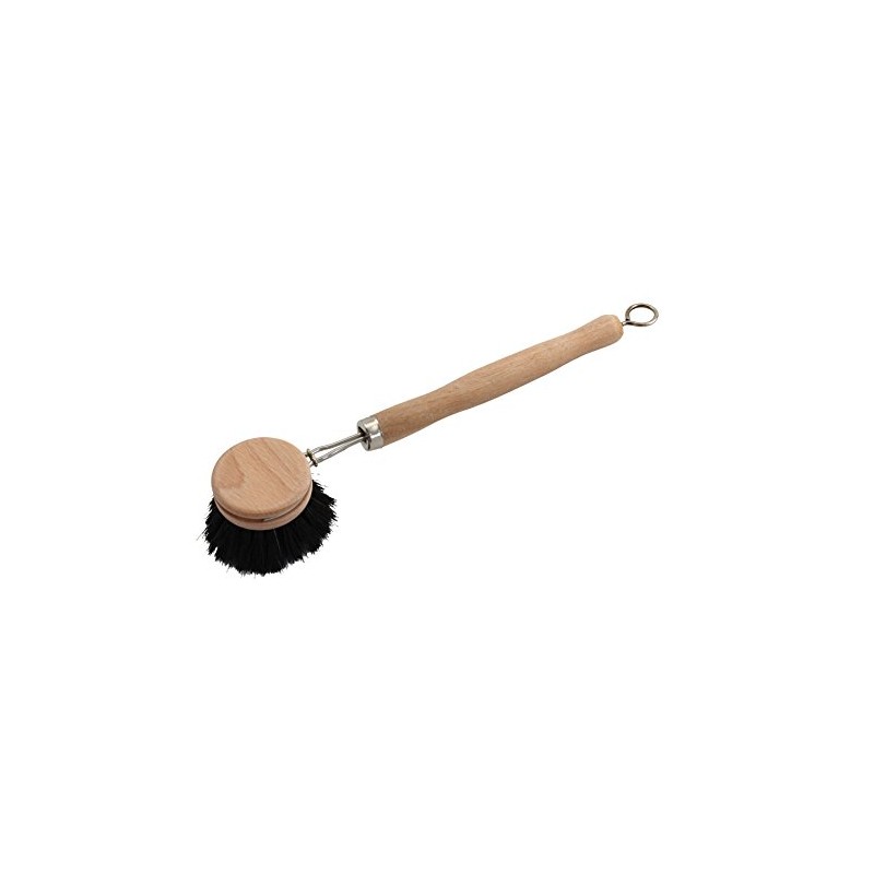Buerstenmann Round Dishwash Brush, 4 cm, Wood, Beige/Black, One Size