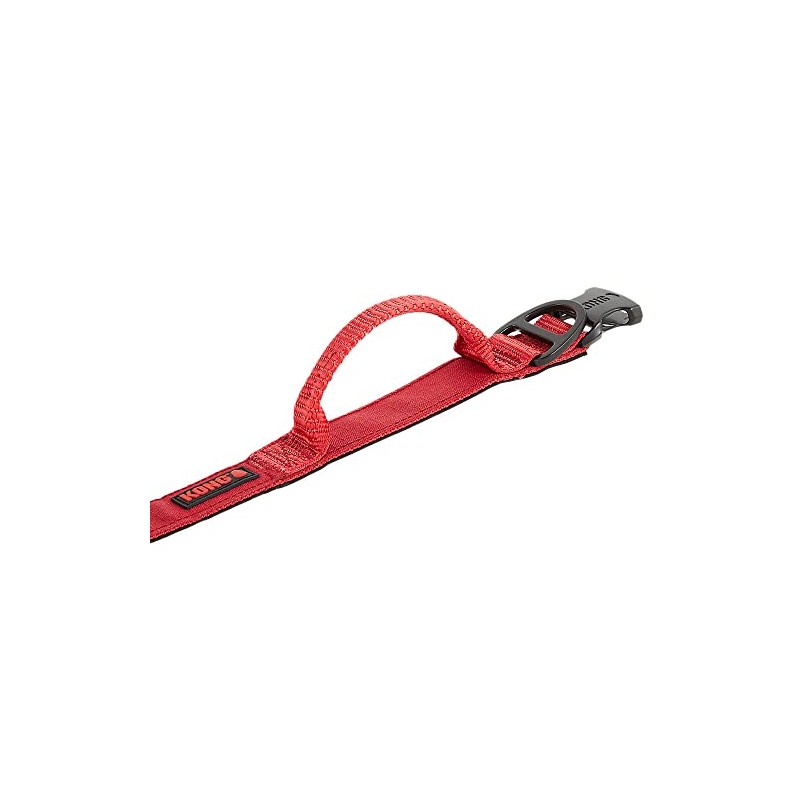 KONG Collar de perro acolchado ultra duradero con asa c