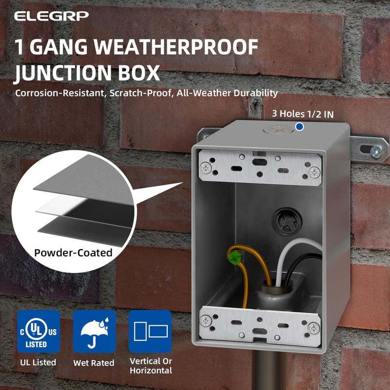 ELEGRP 1 Gang Weatherproof Exterior in Use Outlet Cover and