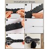 FujDun Wooden Key Holder Wall Mount with 4 Hooks, Black