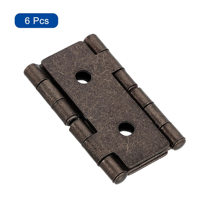 sourcing map Double Acting Hinges Folding Screen, 6Pcs 1.85" Double