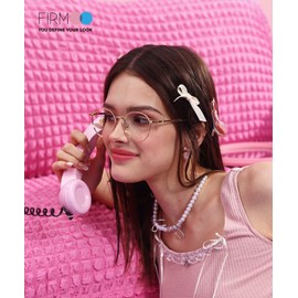 Firmoo Blue Light Filter Glasses Without Prescription Women's Bow Knot Element Round Computer Glasses Screen Glasses Metal Frame Glasses, black