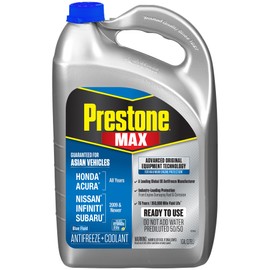 Prestone AF6310 MAX Asian Vehicles Blue Antifreeze and Coolant, 1 Gallon, Pack of 6