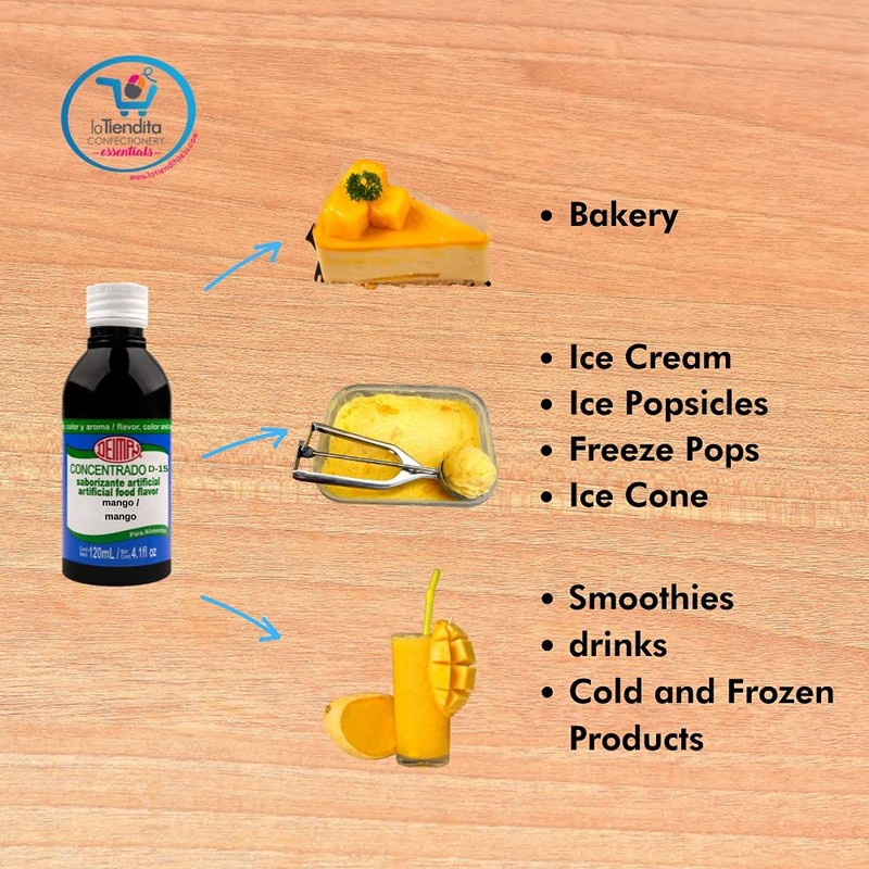 Deiman Artificial Food Flavoring Mango Concentrate (4 fl.oz.)