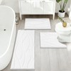 Bsmathom Bathroom Rugs Sets 3 Piece, Soft Non Slip Microfiber
