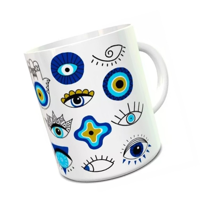 Taza Cerámica 11oz Ojo Turco Regalo