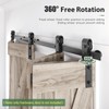 Roymelo 70" Bifold Sliding Barn Door Hardware Track Kit,Side Mounted