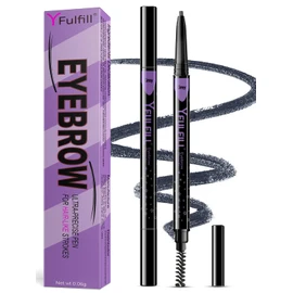 Yfulfill Gray Eyebrow Pencil for Older Women, Soft Eyebrow Pencils for Women Grey Waterproof, Eye Brow Pen for Gray Hair