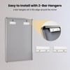 LOAAO 24X36 Inch Brushed Nickel Bathroom Mirror, Rounded Rectangle Silver