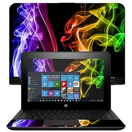 MightySkins Skin Compatible with HP x360 Convertible 11" (2017) wrap Cover Sticker Skins Bright Smoke