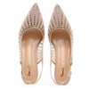 VenusCelia Women's Graceful Lady Slingback Pump Shoe (8 M US,Gold)