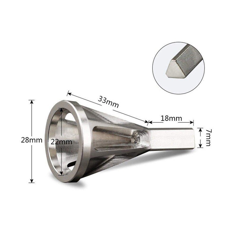 zmart Tanned Bolt Repair Stainless Steel Deburring External Chamfering Tool