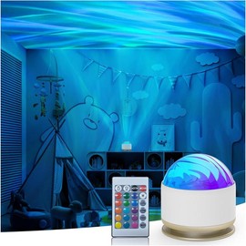 Northern Lights Projector, 16 Light Color Aurora Night Light Projector for Bedroom, Remote  Light Projector, Dimmable Mood Lighting with Memory Function for Playroom  Teen Girl - Color: Battery Powered