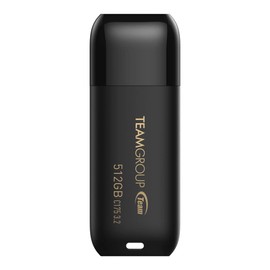 TEAMGROUP C175 512GB USB 3.2 Gen 1 (USB 3.1/3.0) Read 100MB/s Flash Thumb Drive, External Data Storage Memory Stick Compatible with Computer/Laptop Matte Black TC1753512GB01