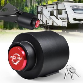 2025 Upgraded Trailer Hitch Locks Fits 2 5/16 Inch Coupler, Heavy Duty Trailer Lock, Anti-Theft Trailer Coupler Lock for RV, Trailer, Boat, Pickup(Red)