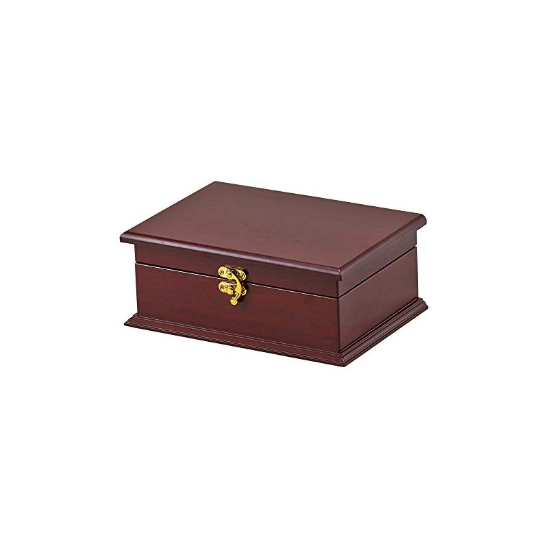 Wooden Tea Box in Rosewood And Cream